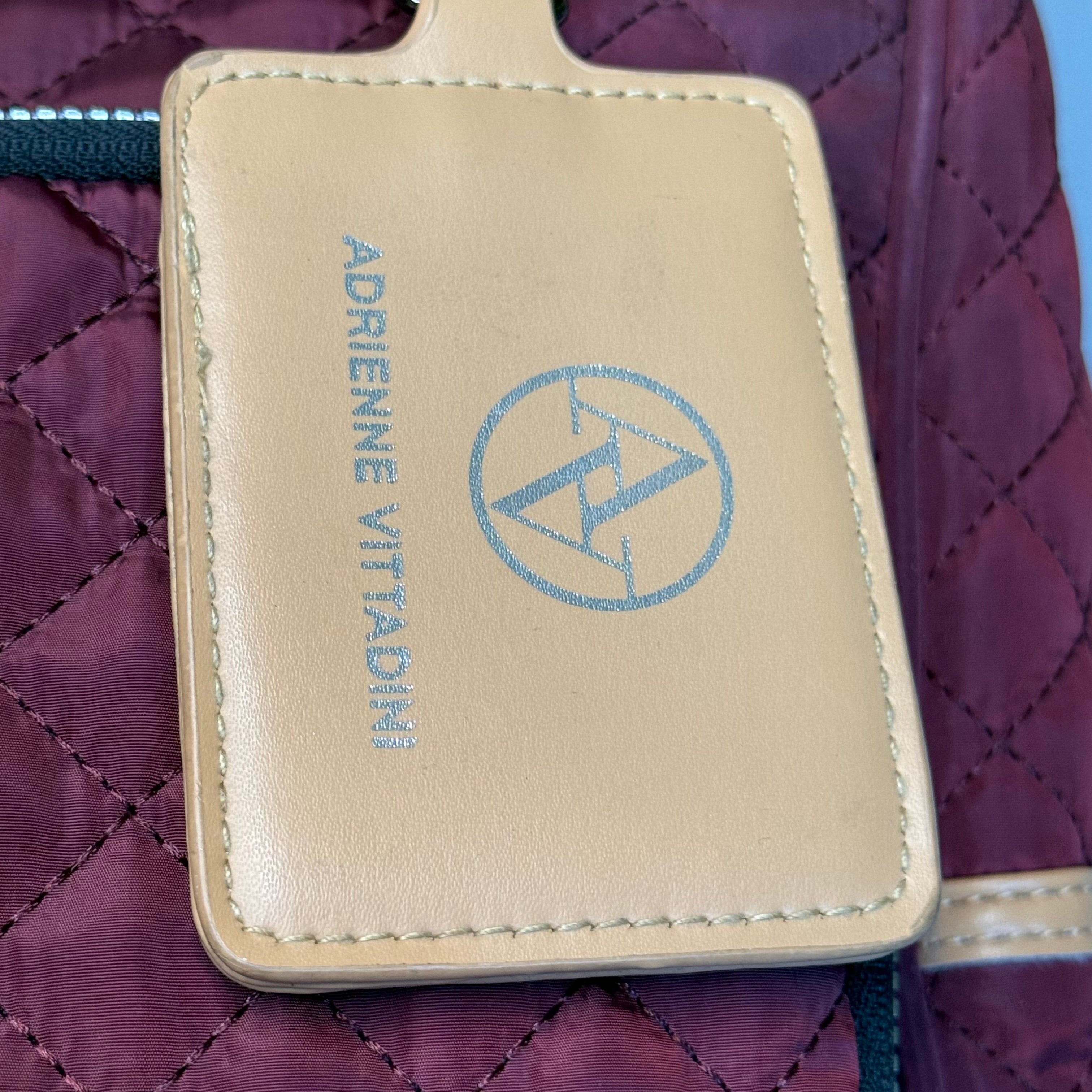 Adrienne Vittadini Quilted Backpack – Burgundy