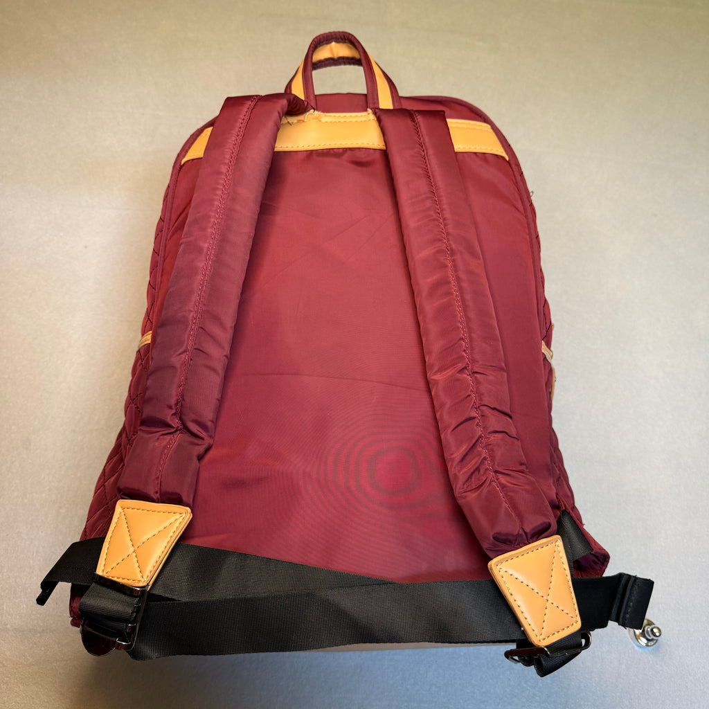 Adrienne Vittadini Quilted Backpack – Burgundy