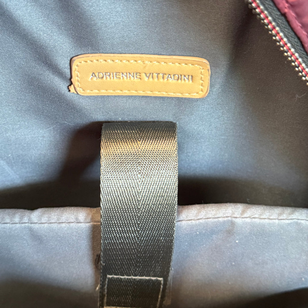Adrienne Vittadini Quilted Backpack – Burgundy