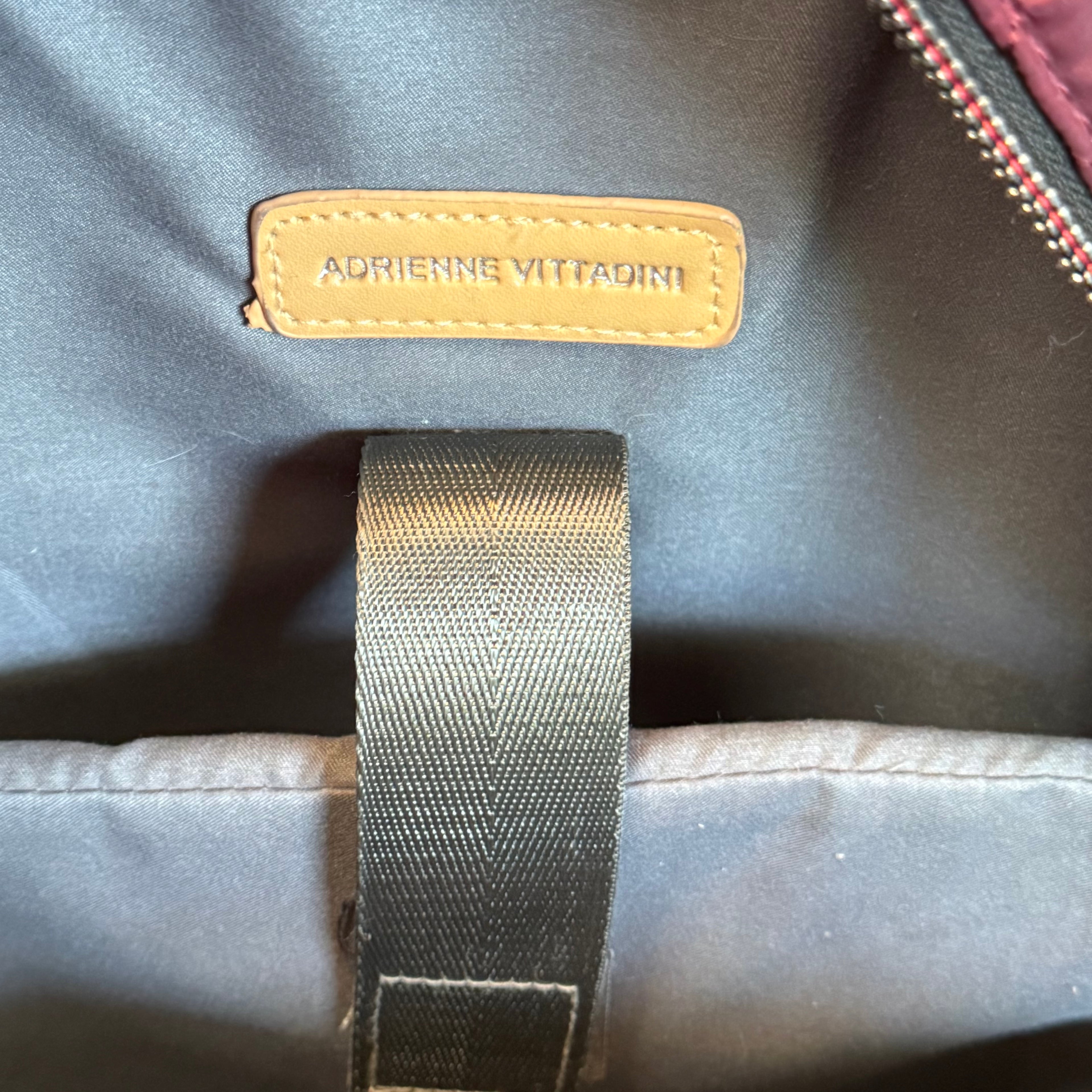 Adrienne Vittadini Quilted Backpack – Burgundy