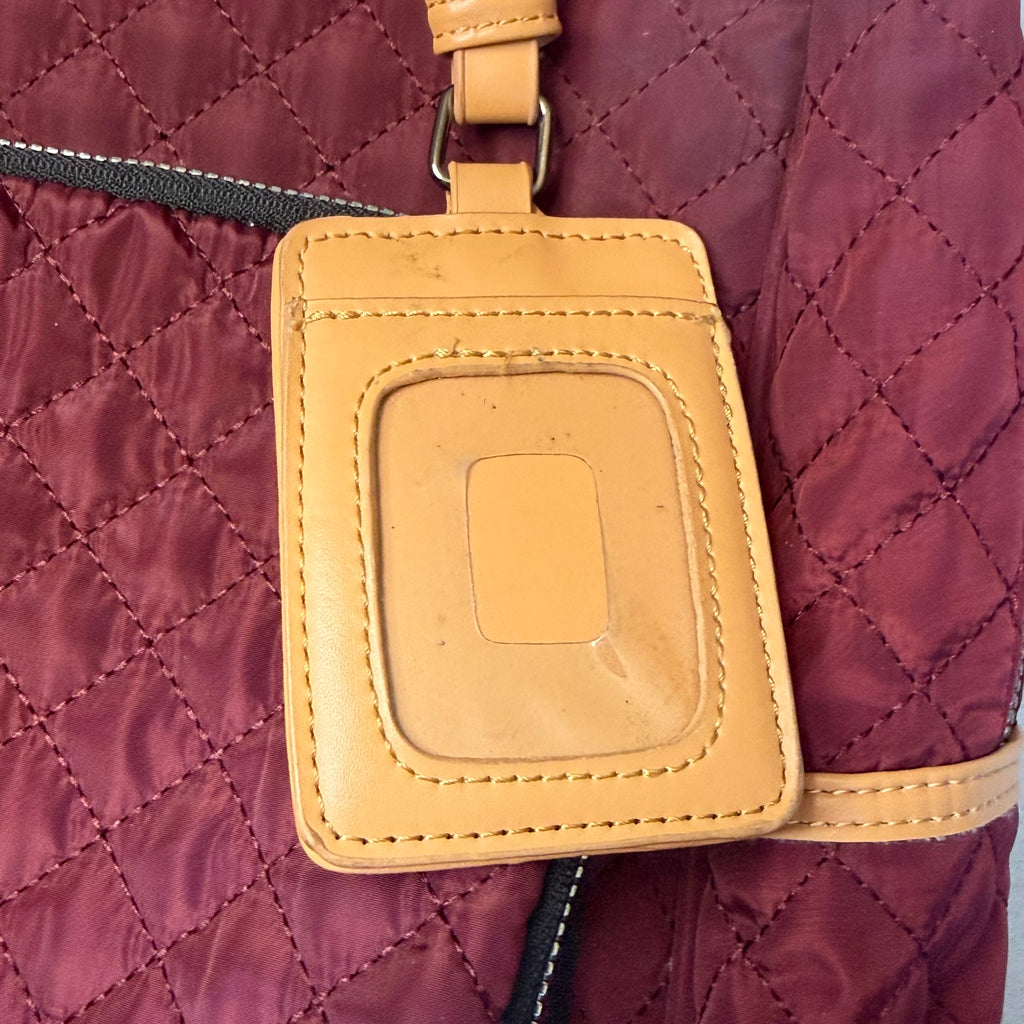 Adrienne Vittadini Quilted Backpack – Burgundy