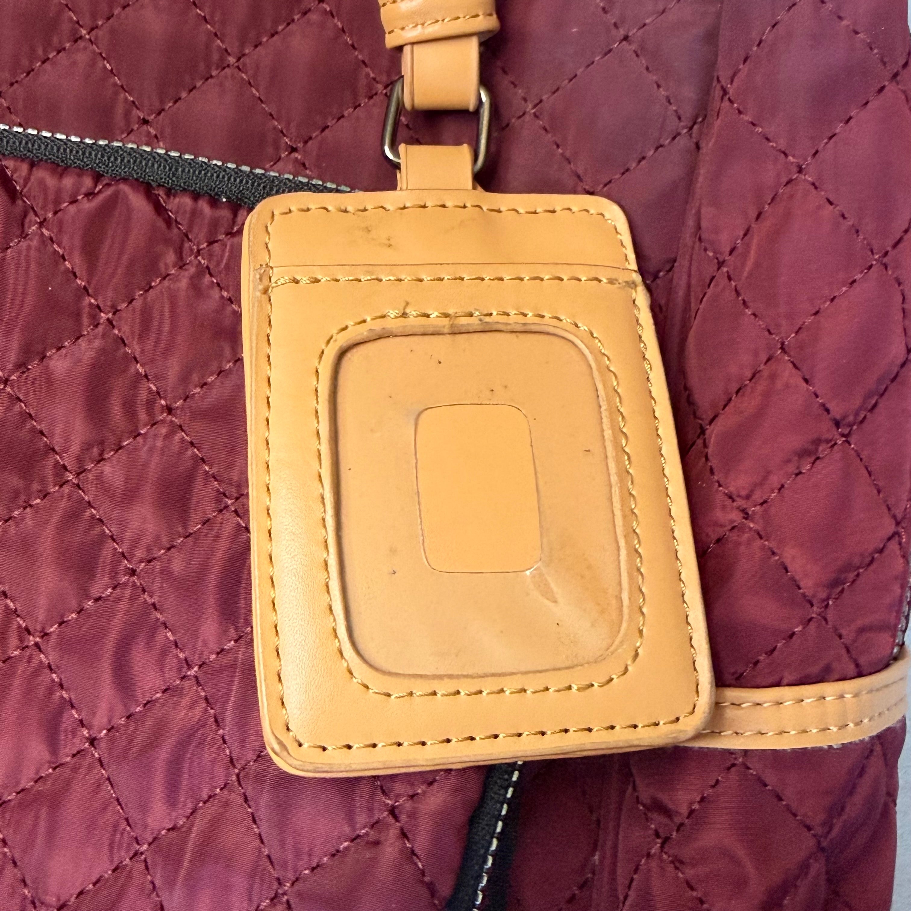 Adrienne Vittadini Quilted Backpack – Burgundy